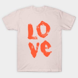 LOVE - in Orange T-Shirt